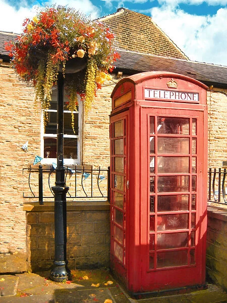 Holmfirth, Yorkshire, a phone box