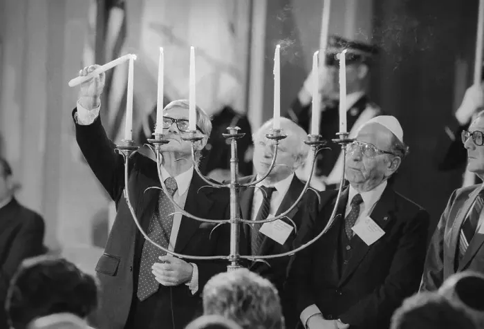 Framed Print : Holocaust Survivors Lighting Menorah at Memorial Service Framed Print : Holocaust Survivors Lighting Menorah at Memorial Service