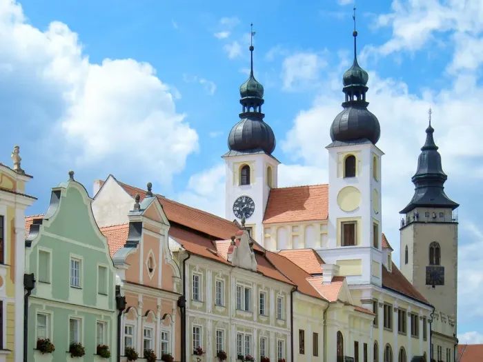 Framed Print : Holy Name of Jesus Church, Telc, Czech republic Framed Print : Holy Name of Jesus Church, Telc, Czech republic