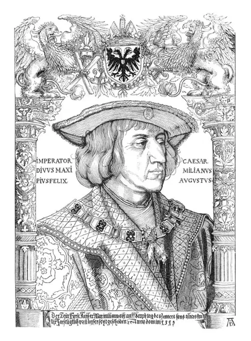 Framed Print : Holy Roman Emperor Maximilian I portrait by Albrecht Durer 1519 Framed Print : Holy Roman Emperor Maximilian I portrait by Albrecht Durer 1519