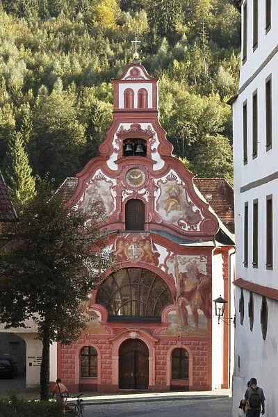 Holy Spirit Spitalkirche church, Fussen, Ostallgaeu, Allgaeu, Swabia, Bavaria, Germany, Europe