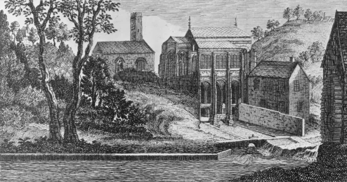 Framed Print : Holywell. The north view of St. Winefreds Well Framed Print : Holywell. The north view of St. Winefreds Well