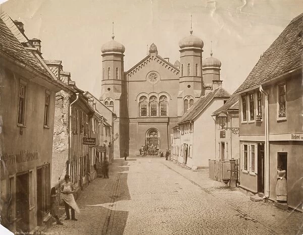Homburg. A synagogue in Homburg, Germany, circa 1870