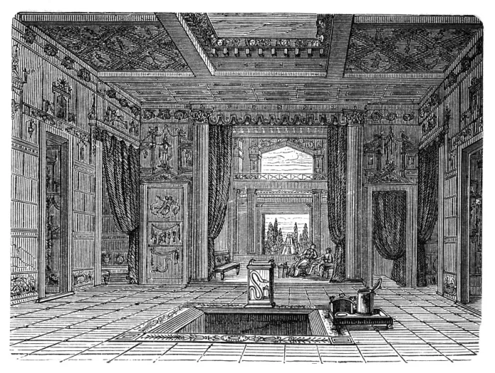 Framed Print : Home Interior in ancient Rome Framed Print : Home Interior in ancient Rome