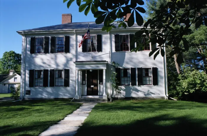 Framed Print : Home of Ralph Waldo Emerson -- Massachusetts Framed Print : Home of Ralph Waldo Emerson -- Massachusetts