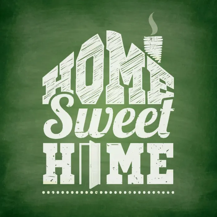 Framed Print : Home sweet home - Chalkboard Background Framed Print : Home sweet home - Chalkboard Background
