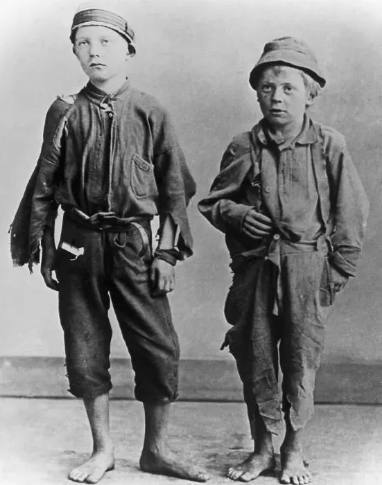 Framed Print : Two Homeless Boys Framed Print : Two Homeless Boys