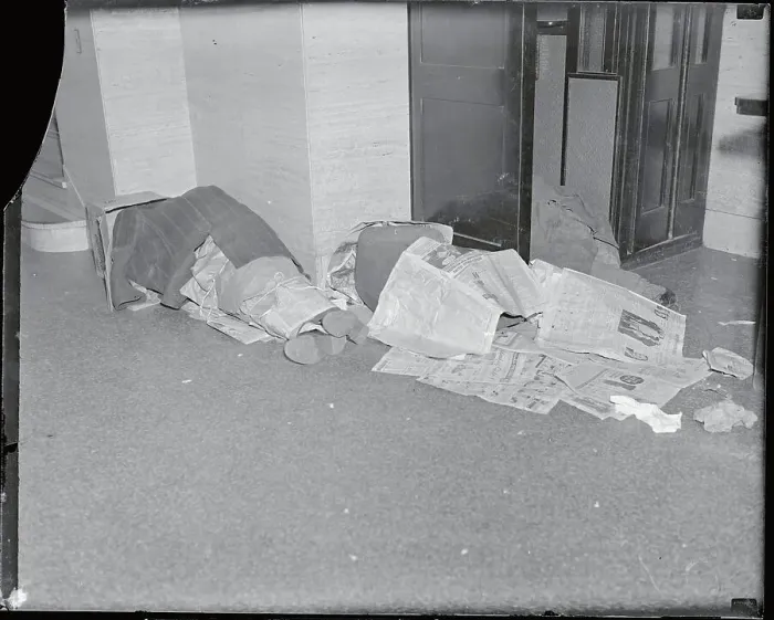 Framed Print : Homeless Sleeping on Streets Framed Print : Homeless Sleeping on Streets