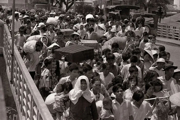 Framed Print : Homeless Vietnamese Refugees Framed Print : Homeless Vietnamese Refugees