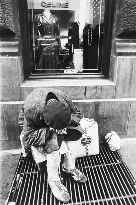 Framed Print : Homeless Woman On Fifth Avenue Framed Print : Homeless Woman On Fifth Avenue