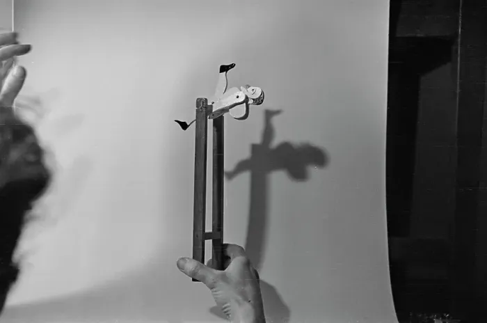 Framed Print : Homemade Acrobat Toy