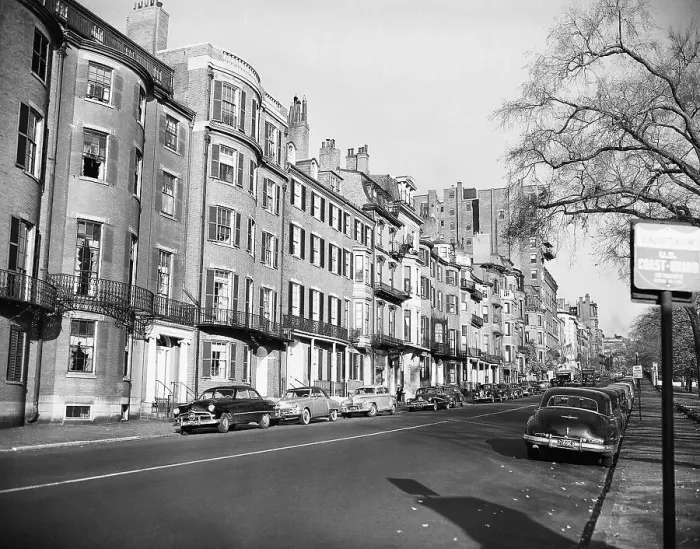 Framed Print : Homes on Beacon Street