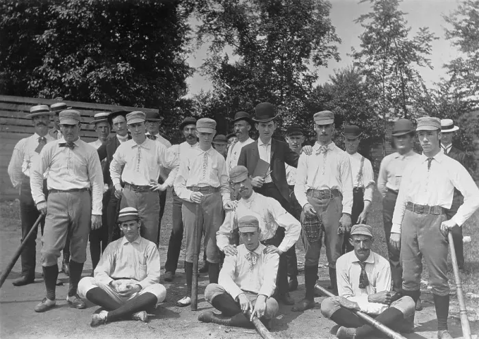 Framed Print : Hometown Baseball Team Posing Together Framed Print : Hometown Baseball Team Posing Together