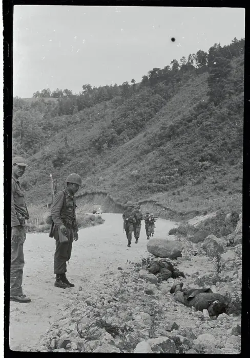 Framed Print : Honduran Troops Viewing Slain Salvadoreans Framed Print : Honduran Troops Viewing Slain Salvadoreans