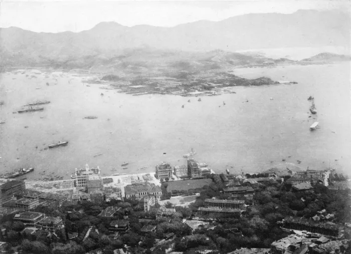 Framed Print : Hong Kong. 1880: The Kowloon Peninsula from Hong Kong Framed Print : Hong Kong. 1880: The Kowloon Peninsula from Hong Kong