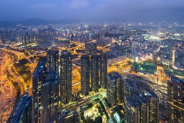 Hong Kong. Cityscape photo of Hong Kong Island