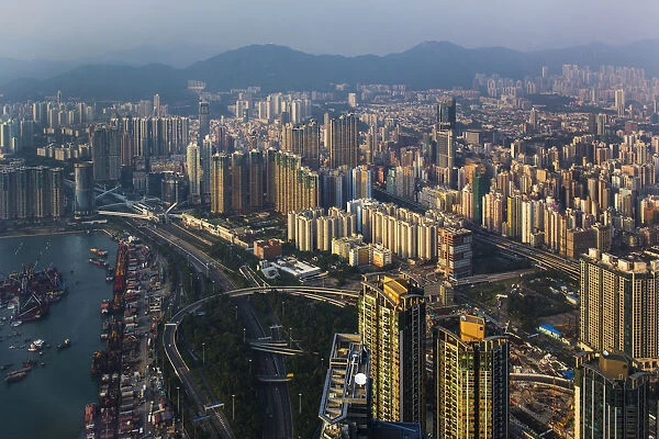 Hong Kong. Cityscape photo of Hong Kong Island