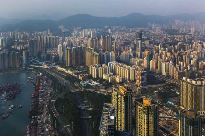 Framed Print : Hong Kong. Cityscape photo of Hong Kong Island Framed Print : Hong Kong. Cityscape photo of Hong Kong Island