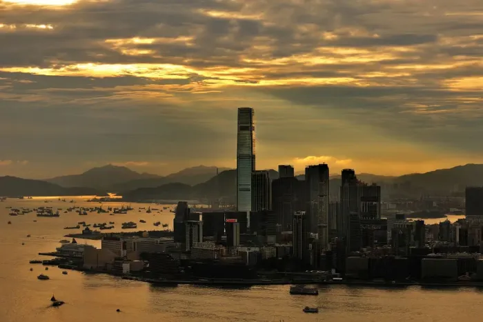 Framed Print : Hong Kong Business District Framed Print : Hong Kong Business District