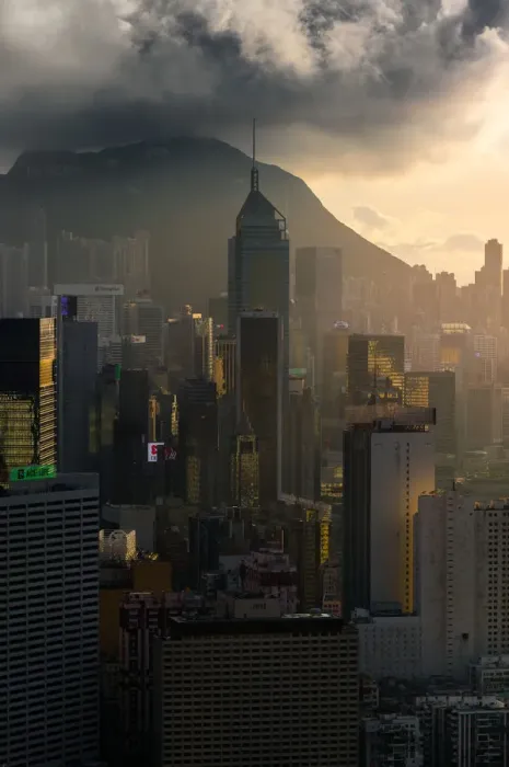 Framed Print : Hong Kong bussiness district Framed Print : Hong Kong bussiness district
