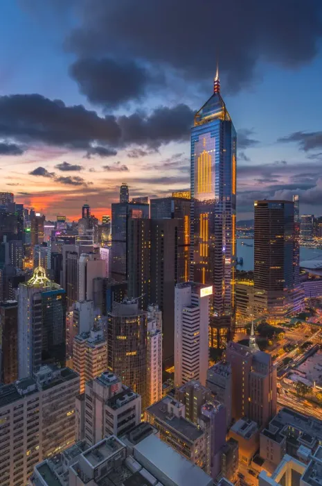 Framed Print : Hong Kong central business district Framed Print : Hong Kong central business district