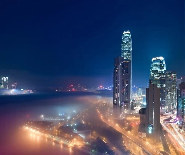 Hong Kong and mist