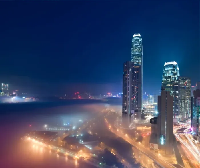 Framed Print : Hong Kong and mist Framed Print : Hong Kong and mist