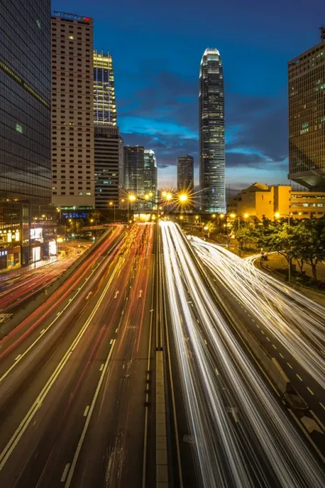 Framed Print : Hong Kong road with light trail Framed Print : Hong Kong road with light trail