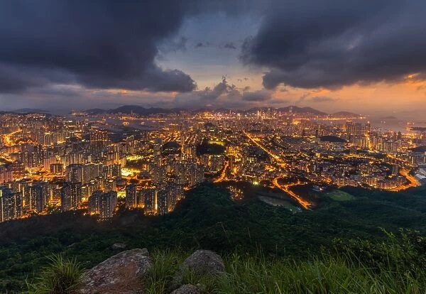 Hong Kong skyline from Lionrock peak