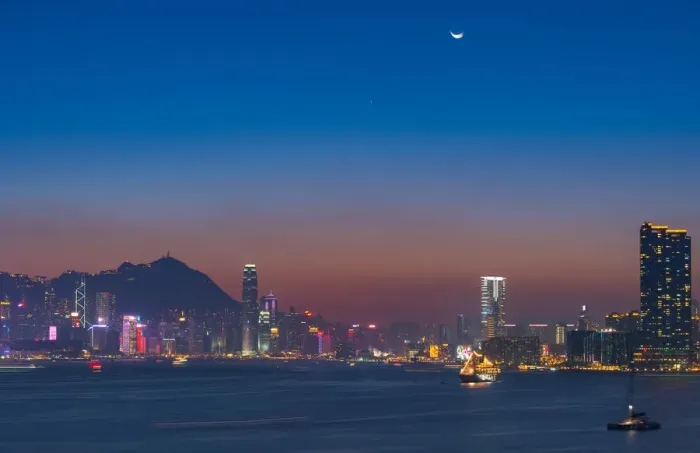 Framed Print : Hong Kong skyline at night from the East side of Kowloon Framed Print : Hong Kong skyline at night from the East side of Kowloon