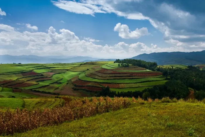 Framed Print : Hongtudi, Dongchuan red soil of Yunnan, China