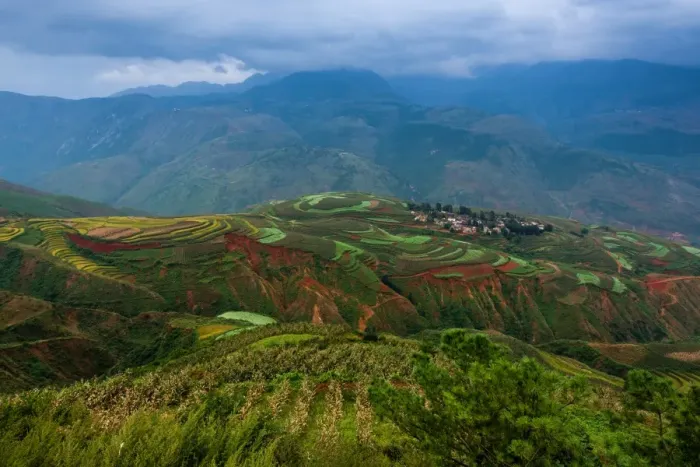 Framed Print : Hongtudi, Dongchuan red soil of Yunnan, China Framed Print : Hongtudi, Dongchuan red soil of Yunnan, China