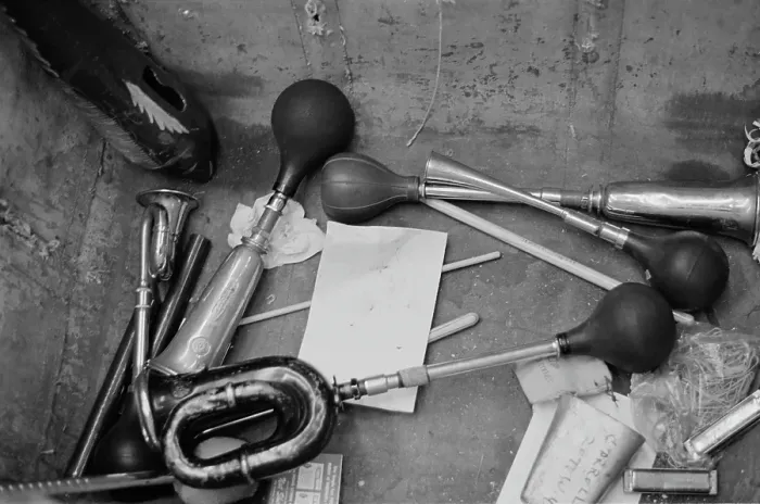 Framed Print : Honk Honk. A collection of bulb horns or squeeze horns, circa 1965 Framed Print : Honk Honk. A collection of bulb horns or squeeze horns, circa 1965