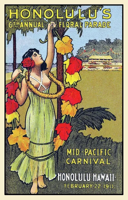 Framed Print : Honolulu 6th Annual Floral Parade Framed Print : Honolulu 6th Annual Floral Parade