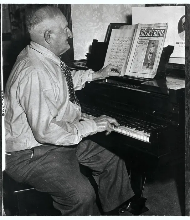 Framed Print : Honus Wagner Playing Piano Framed Print : Honus Wagner Playing Piano