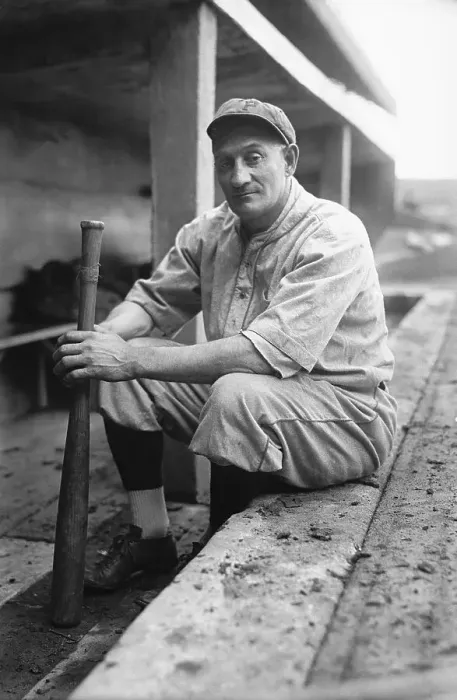 Framed Print : Honus Wagner Seated Holding Baseball Bat Framed Print : Honus Wagner Seated Holding Baseball Bat