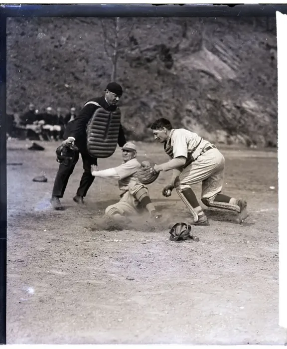 Framed Print : Honus Wagner Sliding Into Home Framed Print : Honus Wagner Sliding Into Home