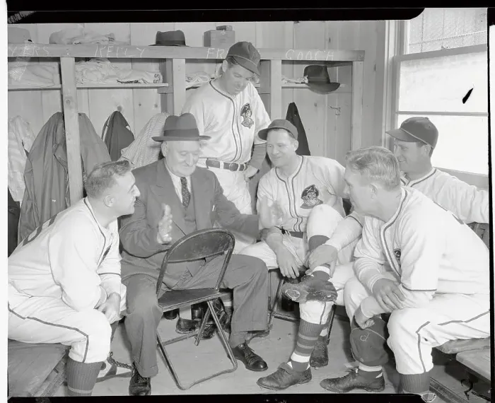 Framed Print : Honus Wagner Talking to Ballplayers