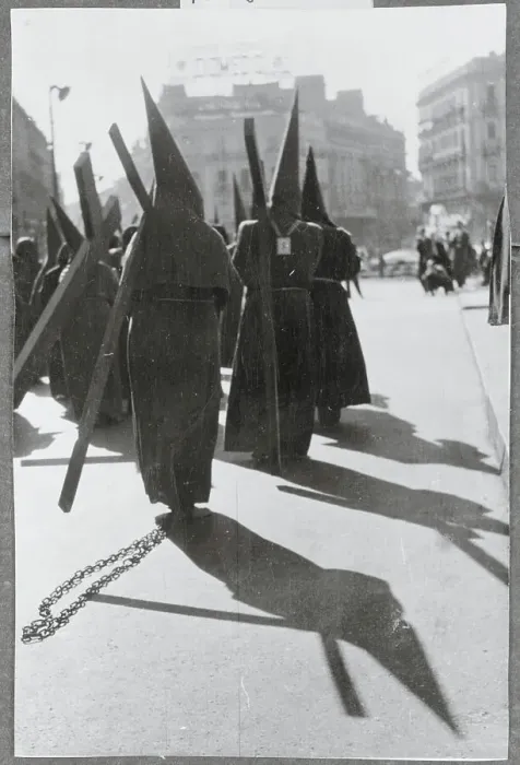 Framed Print : Hooded Penitents Marching Framed Print : Hooded Penitents Marching