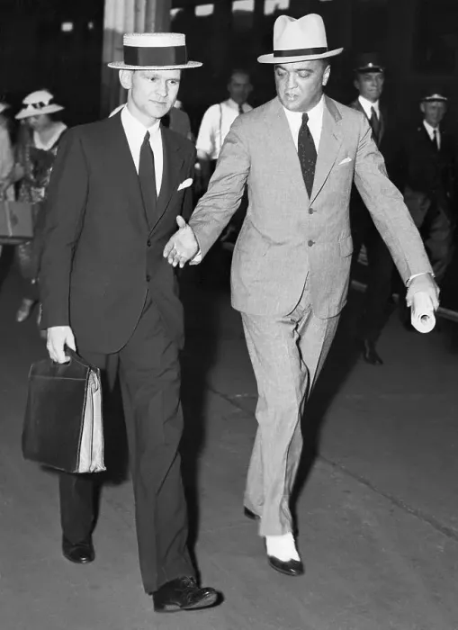 Framed Print : Hoover Extends Hand to Man Who Killed Dillinger Framed Print : Hoover Extends Hand to Man Who Killed Dillinger