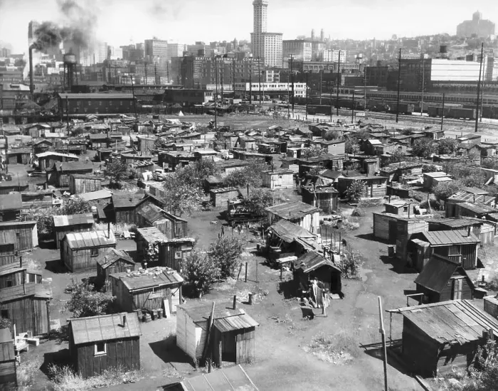 Framed Print : Hooverville in Seattle