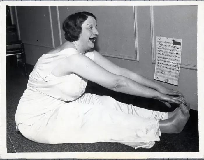 Framed Print : Hope Emerson Stretches While Singing Framed Print : Hope Emerson Stretches While Singing