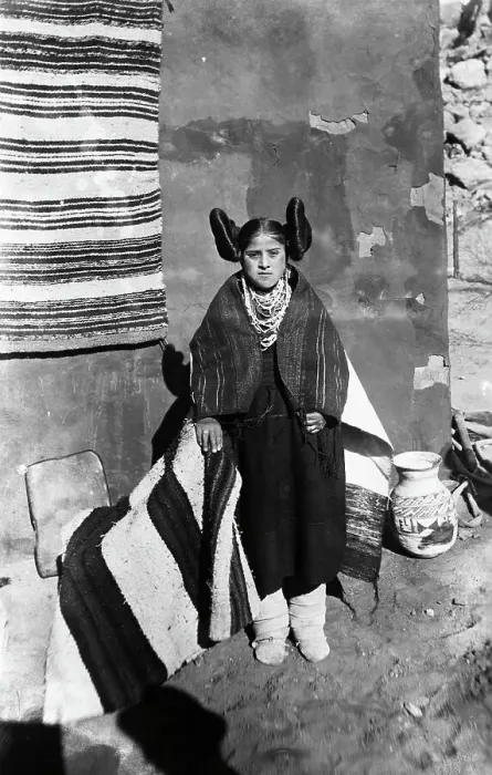 Framed Print : Hopi Maiden With Hair Tied In Two Knots Framed Print : Hopi Maiden With Hair Tied In Two Knots