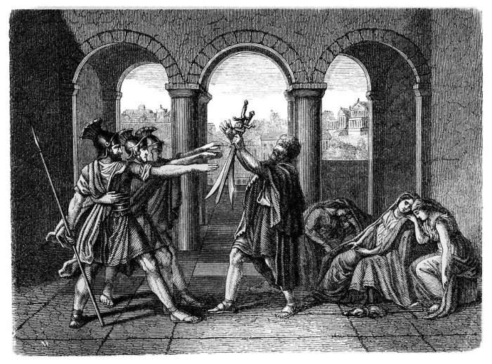 Framed Print : The Horatii set out to meet the Curiatii