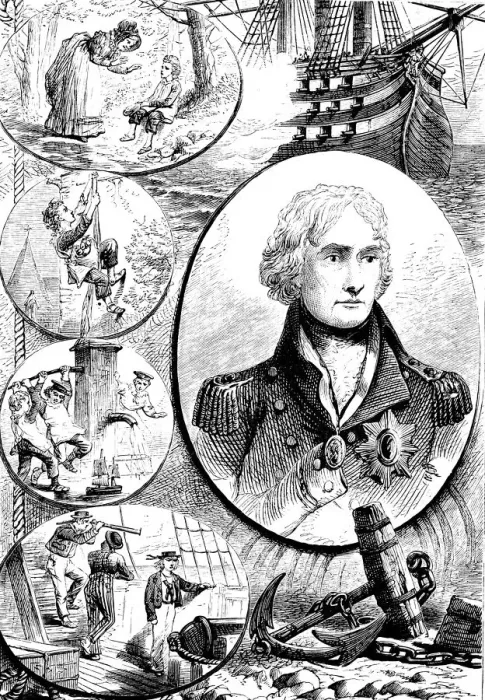 Framed Print : Horatio Nelson - Victorian Illustration Framed Print : Horatio Nelson - Victorian Illustration