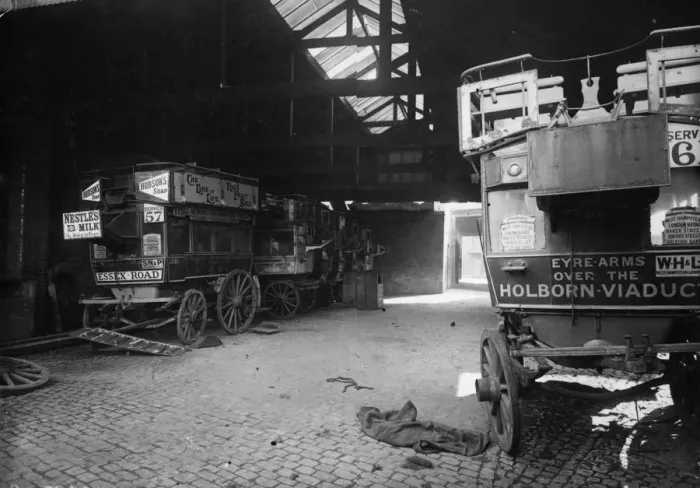 Framed Print : Horse Bus Garage Framed Print : Horse Bus Garage