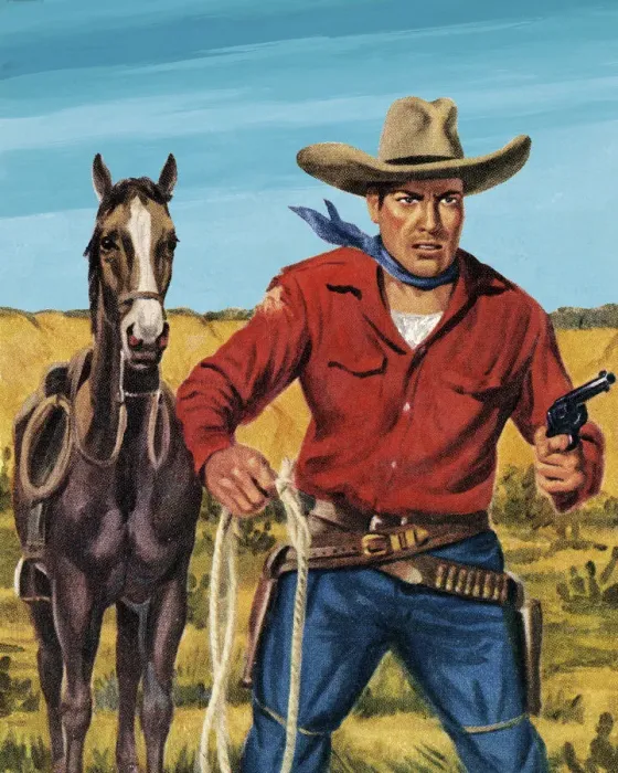 Framed Print : Horse and a Cowboy Framed Print : Horse and a Cowboy