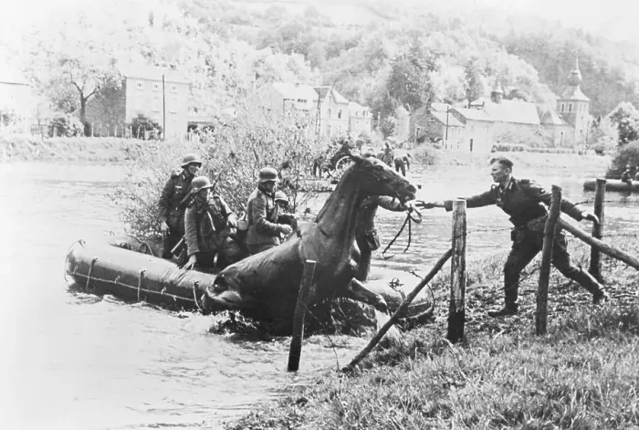 Framed Print : Horse Crossing River Framed Print : Horse Crossing River