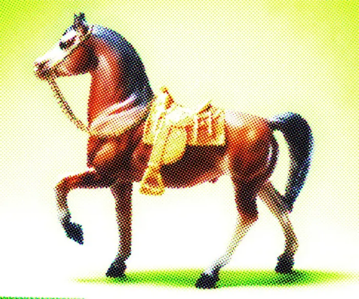 Framed Print : Horse on Green Background Framed Print : Horse on Green Background