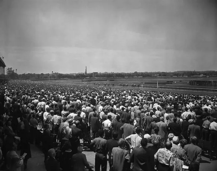 Framed Print : Horse Race At Belmont Park, New York Framed Print : Horse Race At Belmont Park, New York